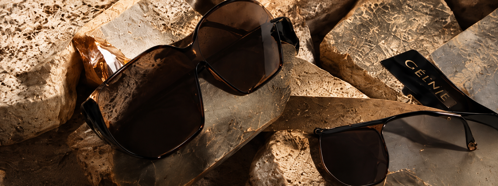Luxury Sunglasses on Textured Stone